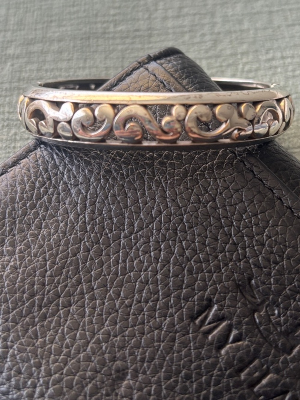 Brighton Contempo Silver  Hinged Bangle Bracelet